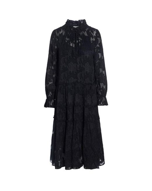 Dea Kudibal Viola Dress Black Silk Jacquard | Lyst