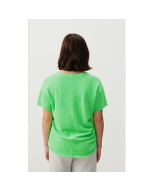 American Vintage Green Sonoma 02fge T-shirt Perruche Fluo Parakeet / Xs/s