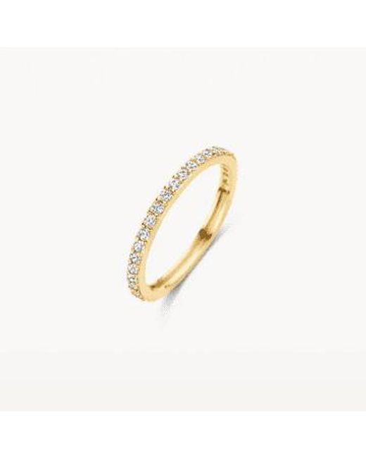Blush Lingerie Metallic 14k Gold Zirconia Pave Ring