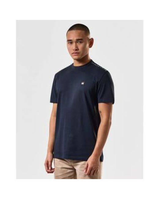 Camiseta manuel con tubería cheque en la marina Weekend Offender de hombre de color Blue