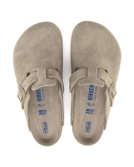 Faded 1019108 Narrow Fit Boston Soft Insole Sandals Unisex di Birkenstock in Gray