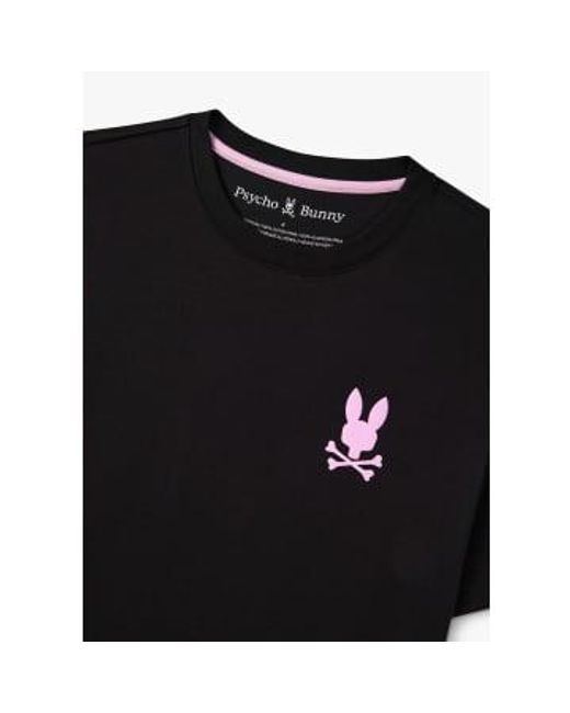 Psycho Bunny Black S Sparta Back Graphic T-shirt for men