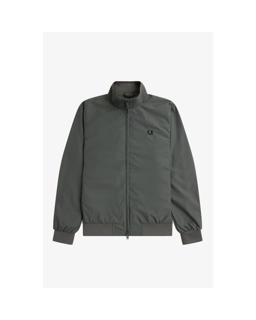 Fred Perry Field Green J2660 Brentham Jacket in Grey for Men | Lyst UK