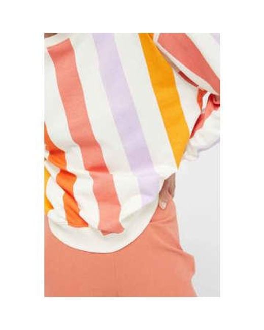 Compañía Fantástica Orange Lines Striped Sweatshirt Xs
