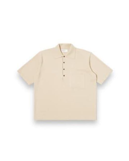 Universal Works Natural Pullover Knit Shirt Eco Cotton 30453 Ecru Melange