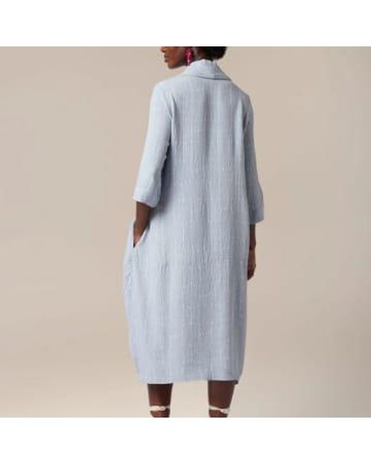 Sahara Blue Textured Square Jacquard Cowl Dress Sea Uk 12/14