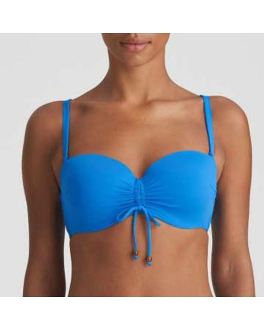 Top bikini sans bretelles flidais en bleu mistral Marie Jo en coloris Blue