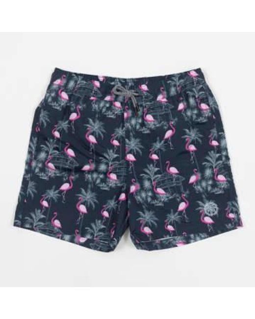 Pantalones cortos natación Fiji Flamingo en la Marina Jack & Jones de hombre de color Blue