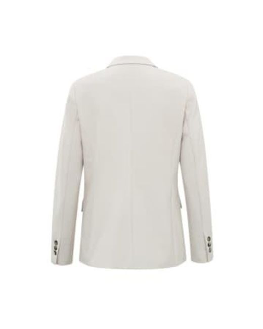 Yaya White Jersey Blazer With Long Sleeves for men