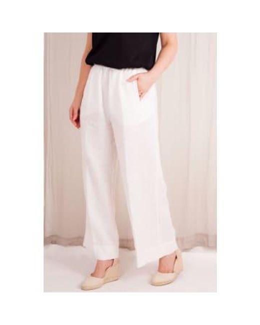 De pantalones pierna ancha blanca ROSSO35 de color Pink