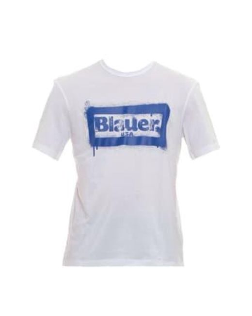Blauer T-Shirt Herren 24sbluh02147 004547 100 in Blue für Herren