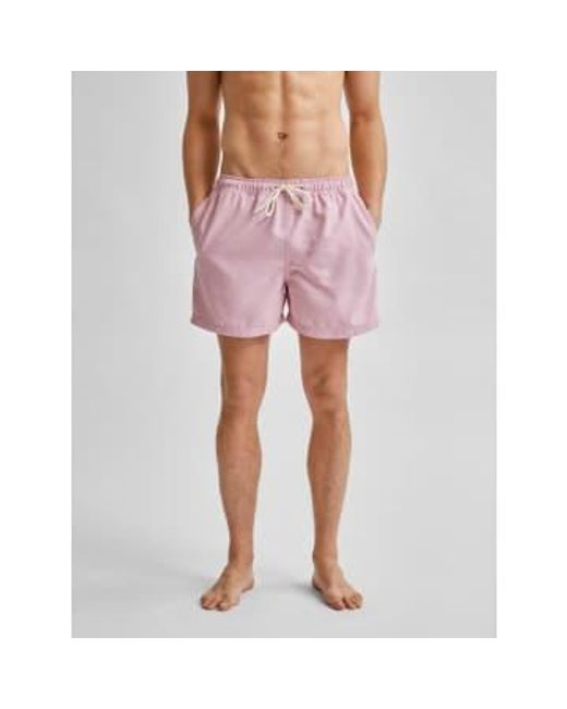 SELECTED Pink Bath Shorts M for men