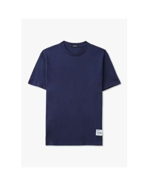 Camiseta manga corta impresión hombres en la marina Replay de hombre de color Blue