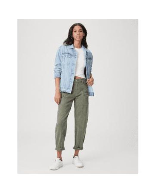 Alexis Cargo Trousers Vintage Ivy di PAIGE in Green