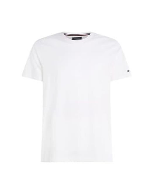 T-shirt l' MW0MW31526 YBR Tommy Hilfiger pour homme en coloris White