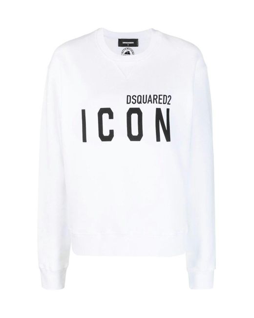 DSquared² White Icon Logo Sweatshirt