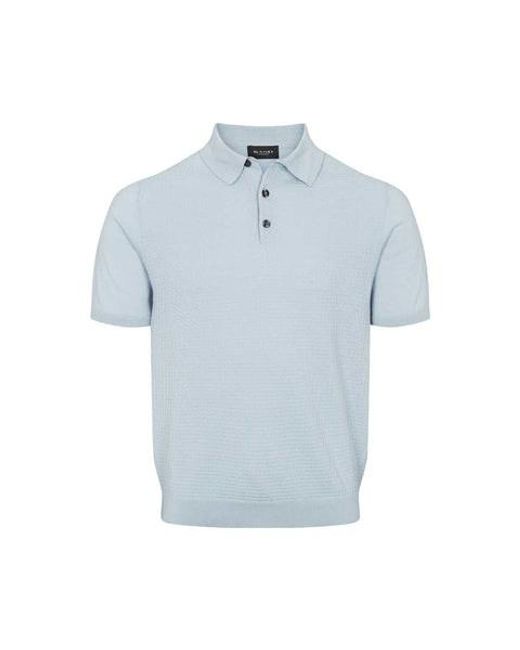 Sand Copenhagen Blue Retro Polo Knit Light for men