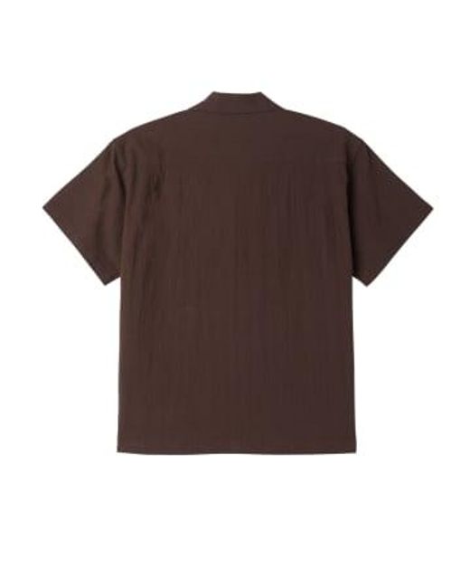 Obey Brown Sunrise Shirt Java Medium for men