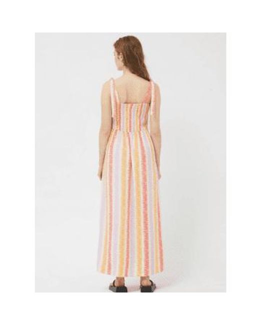 Compañía Fantástica Pink Striped Long Dress