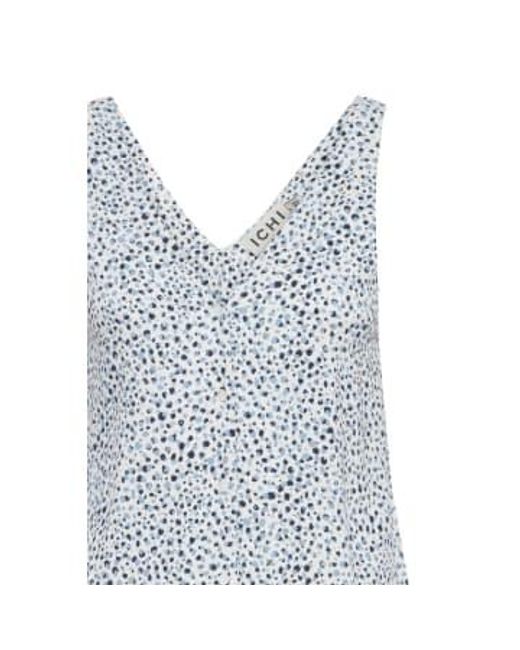 Ichi Blue Haya Short Dress-della Robbia -20120970 36(uk8-10)