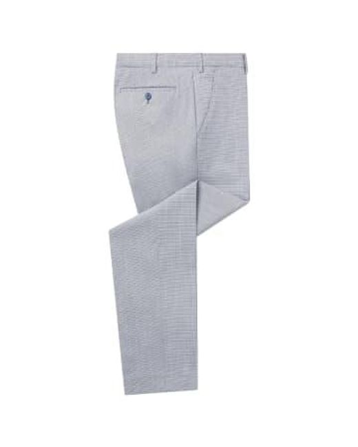 Remus Uomo Gray Matteo Check Suit Trousers 32 for men