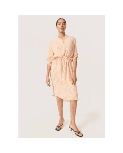 Soaked In Luxury Pink Zaya Tangerine Ditsy Print Dress X-small