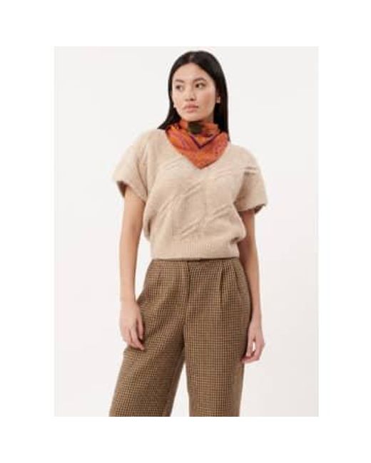 FRNCH Natural Pia Wide Leg Trousers