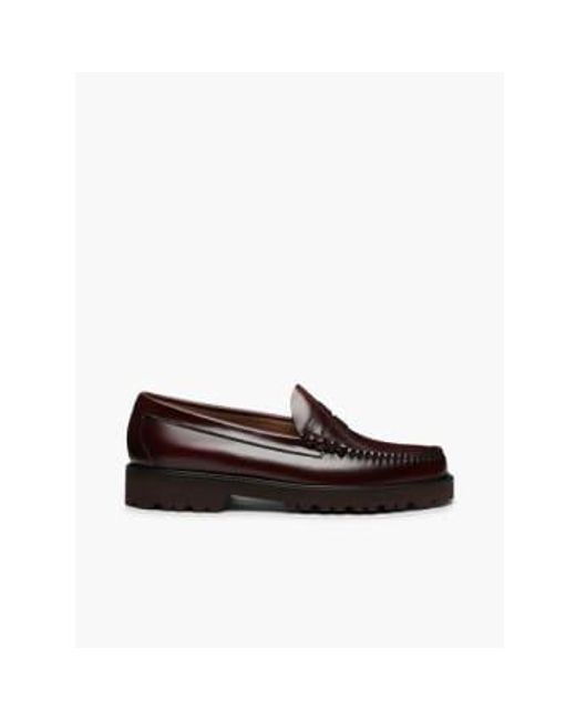 Weejuns 90S Larson Penny Loafers Wine Leather di G.H.BASS in Brown da Uomo