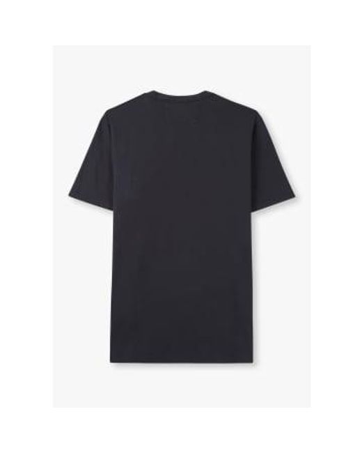 C P Company Herren 20/1 Jersey-Klappen-Taschen-T-Shirt in totaler Sonnenfinsternis in Black für Herren