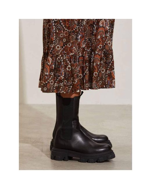 Odd Molly Long Deep Asphalt Adele Dress in Brown | Lyst