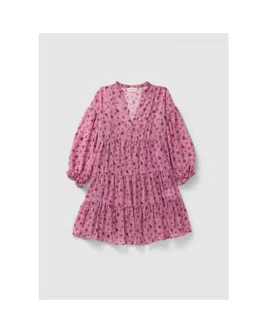 iBlues Pink S Robby Floral Baby Doll Dress
