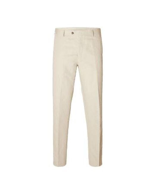 SELECTED Natural Straight Sean Trousers for men