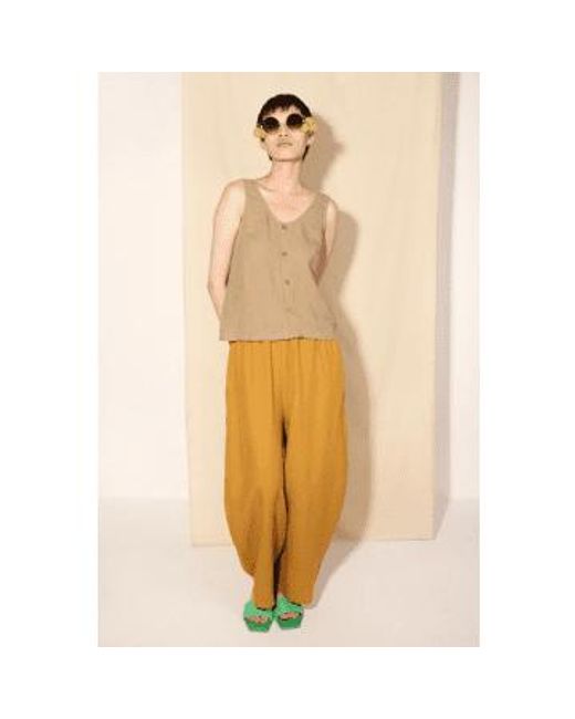 Pantalones ropa lino básico L.F.Markey de color Natural