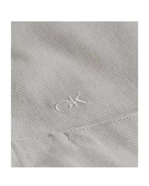 Calvin Klein White Pb5 Flannel Solid Shirt M Fog for men