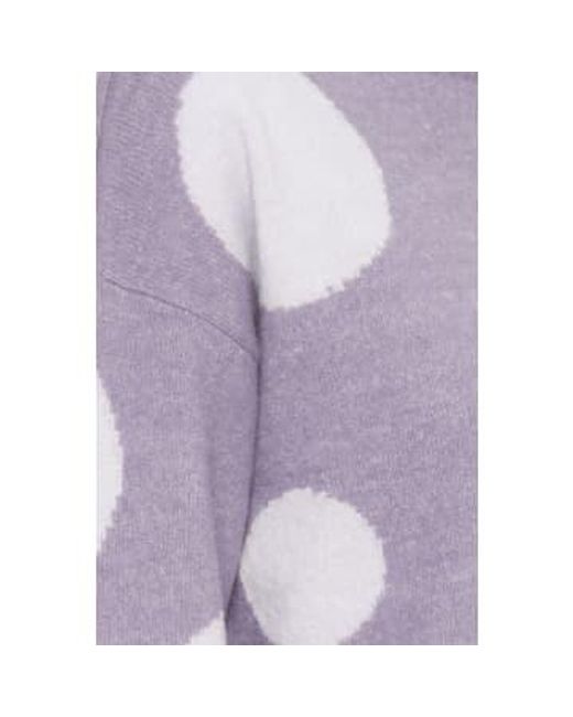 Ichi Purple Dusty Spot Knit S