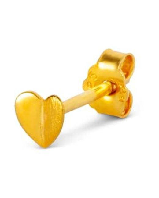 Lulu Yellow Heart Earring Plated Brass
