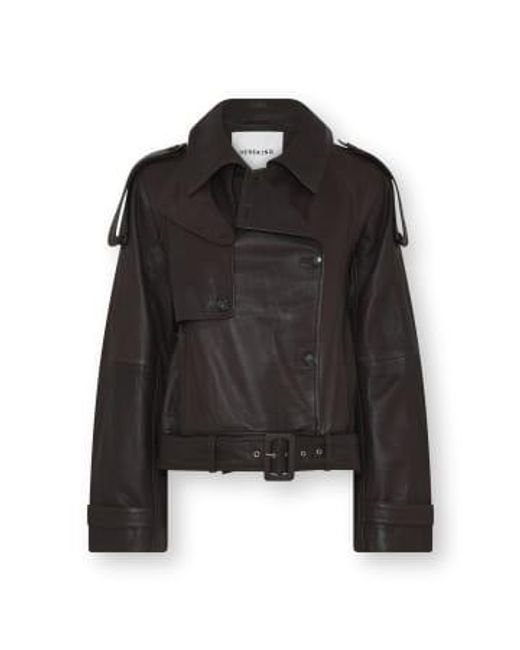 Luelle Leather Jacket di Birgitte Herskind in Black