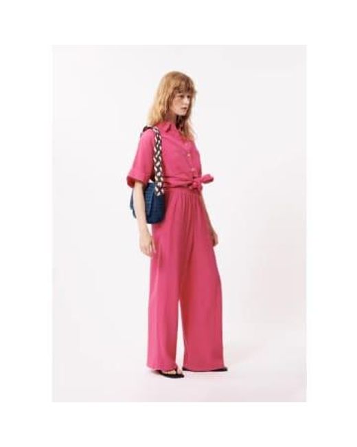 Pantalon aymie FRNCH en coloris Pink