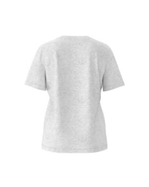 Camiseta cuello en v gris SELECTED de color Gray