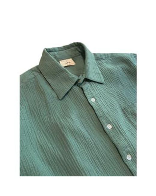 La Paz Green Roque Short Sleeves Seerksuker Shirt Bay L for men