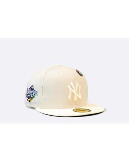KTZ White York Yankees Mlb World Series Pin 59fifty Fitted 7 1/4 / for men