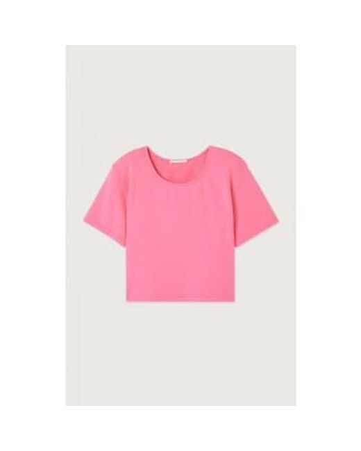 American Vintage Pink Hapylife 02be24 T-shirt Bubblegum / S
