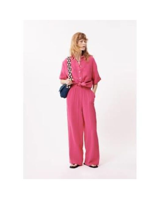 Pantalon aymie FRNCH en coloris Pink