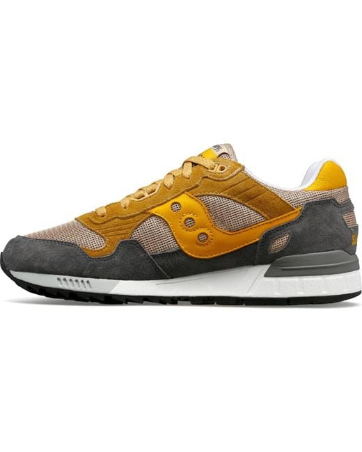 Saucony Grey And Curry Shadow 5000 Shoes in Gray for Men | Lyst