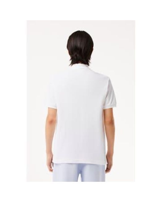 Lacoste White Original L.12.12 Petit Piqué Cotton Polo Shirt 3 for men