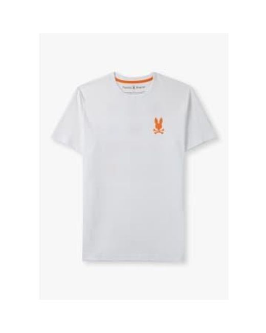 T-shirt graphique à dos en blanc Psycho Bunny pour homme en coloris White