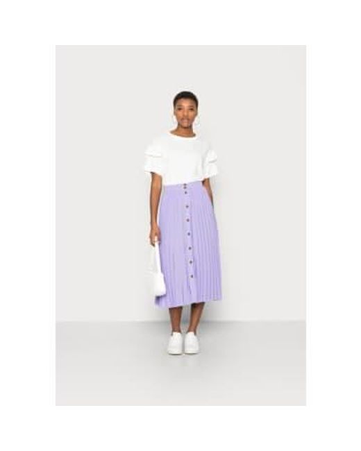 SELECTED Purple Plisse Skirt