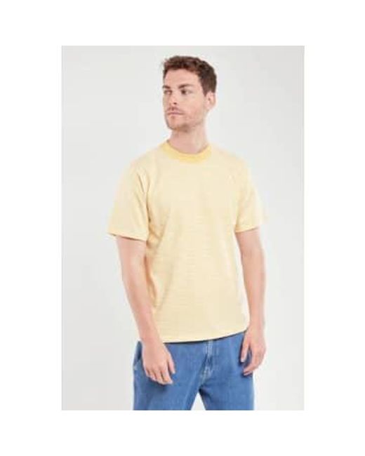 59643 Heritage Striped T Shirt In Milk di Armor Lux in Yellow da Uomo