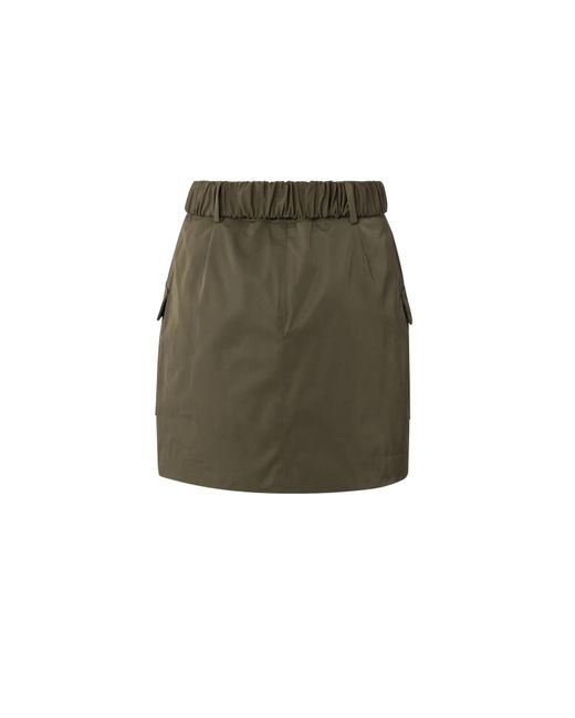 Yaya Mini Skirt With Cargo Pockets And Belt| Dark Army Green | Lyst