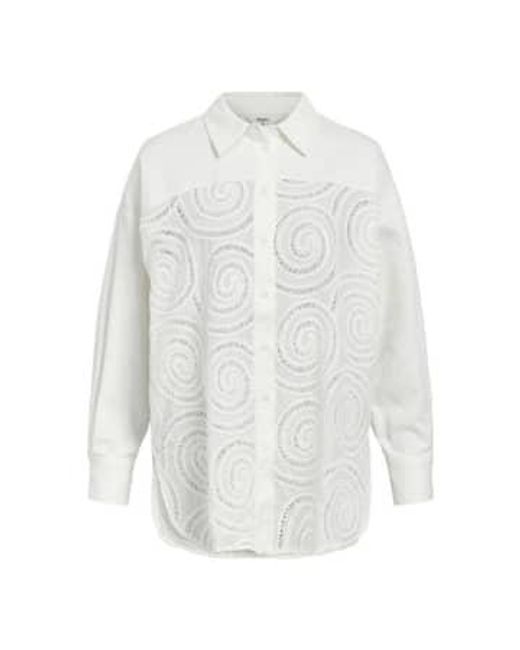 Object White Miya Embroidered Shirt Cloud Dancer 34
